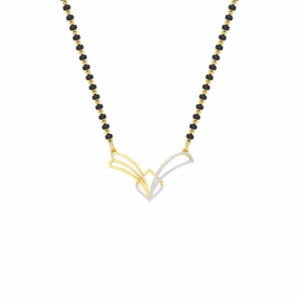 Agni Pariksha Silver Mangalsutra - Yellow Gold - Image 1