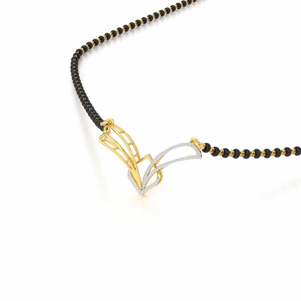 Agni Pariksha Silver Mangalsutra - Yellow Gold - Image 2