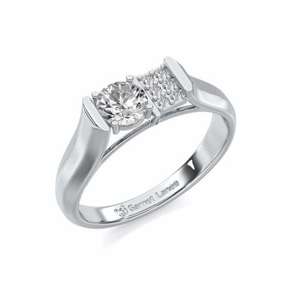 Ahaan Solitaire Ring For Men - White Gold - Image 1