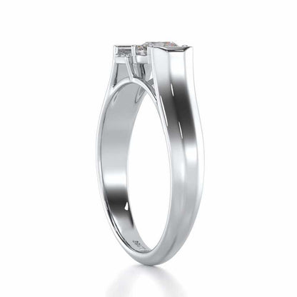 Ahaan Solitaire Ring For Men - White Gold - Image 4