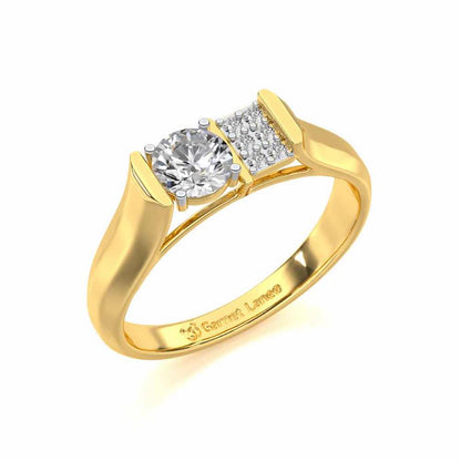 Ahaan Solitaire Ring For Men - Yellow Gold - Image 1