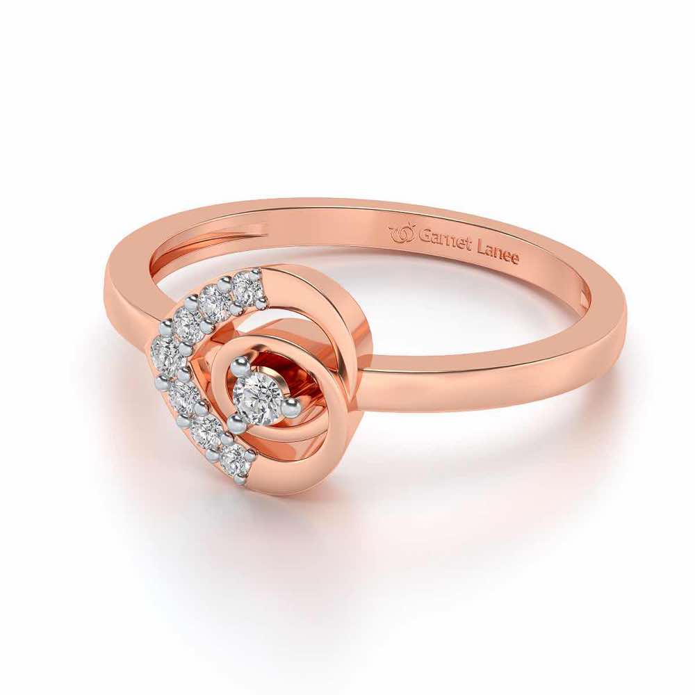 Ahana Silver Ring - Rose Gold - Image 2