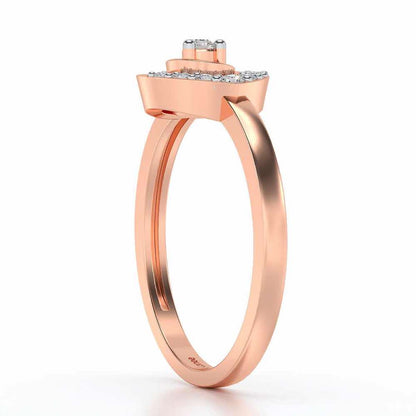 Ahana Silver Ring - Rose Gold - Image 3