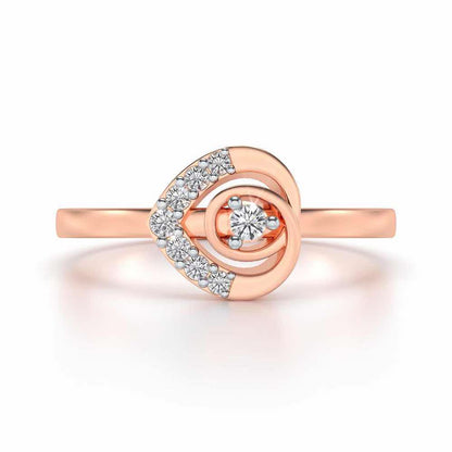 Ahana Silver Ring - Rose Gold - Image 4