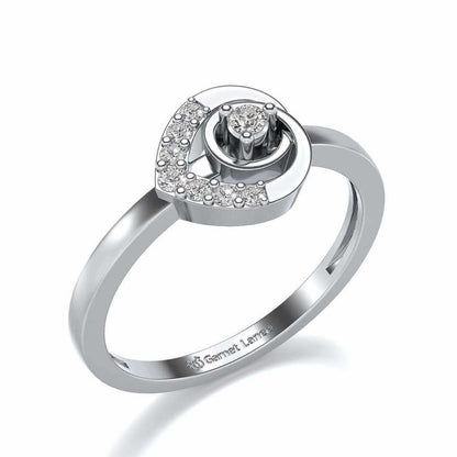 Ahana Silver Ring - White Gold - Image 1