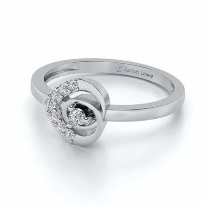 Ahana Silver Ring - White Gold - Image 2