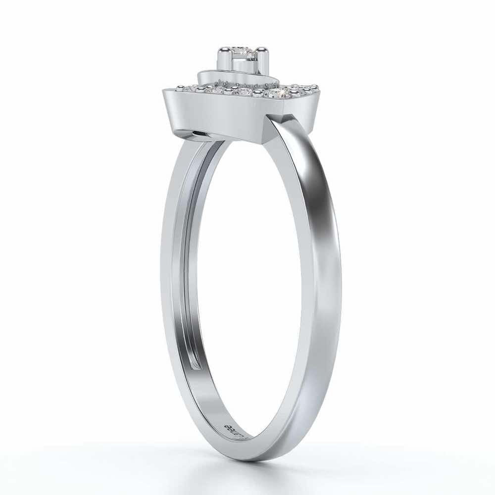 Ahana Silver Ring - White Gold - Image 3