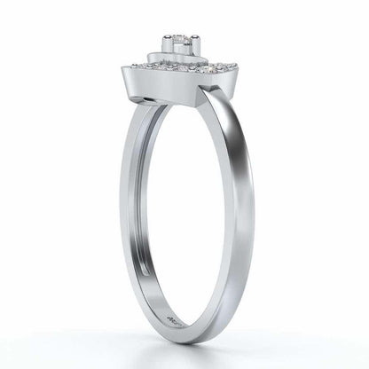 Ahana Silver Ring - White Gold - Image 3