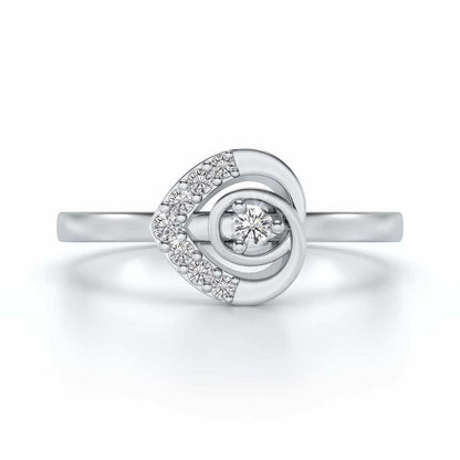 Ahana Silver Ring - White Gold - Image 4