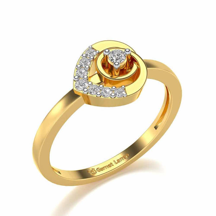 Ahana Silver Ring - Yellow Gold - Image 1