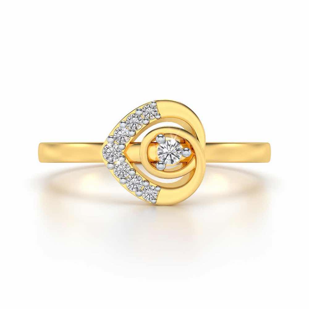 Ahana Silver Ring - Yellow Gold - Image 4