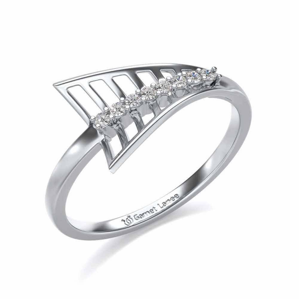 Airplane Silver Ring - White Gold - Image 1