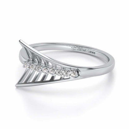 Airplane Silver Ring - White Gold - Image 2