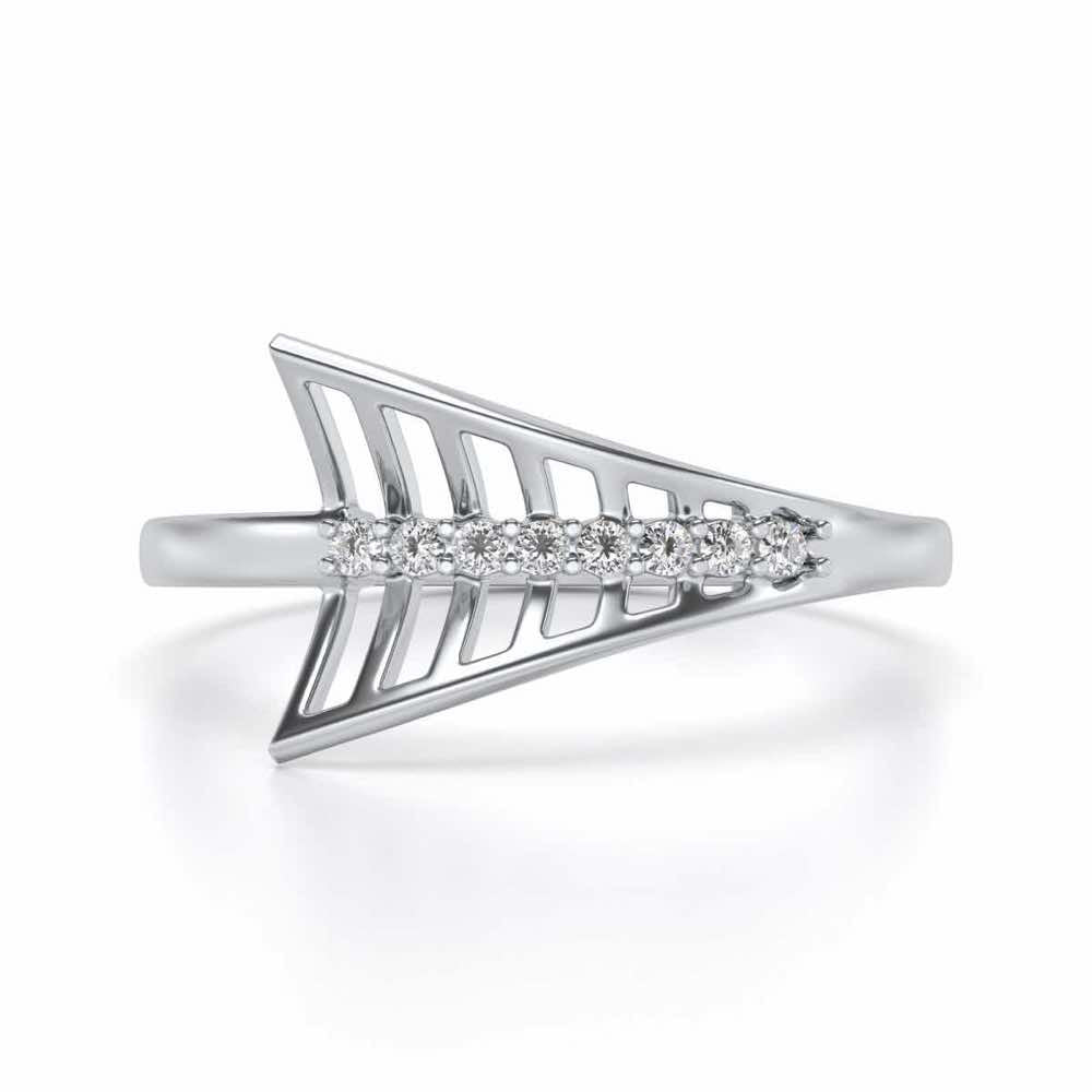 Airplane Silver Ring - White Gold - Image 4