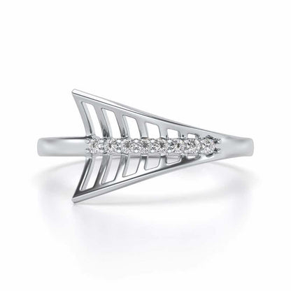 Airplane Silver Ring - White Gold - Image 4