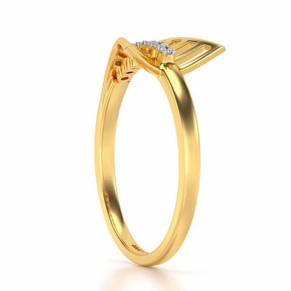 Airplane Silver Ring - Yellow Gold - Image 3