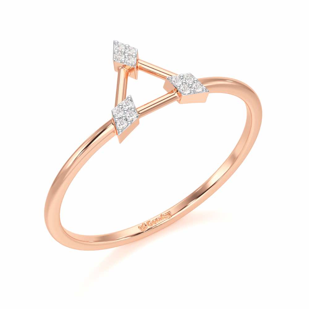Airy Allure Silver Ring - Rose Gold - Image 1