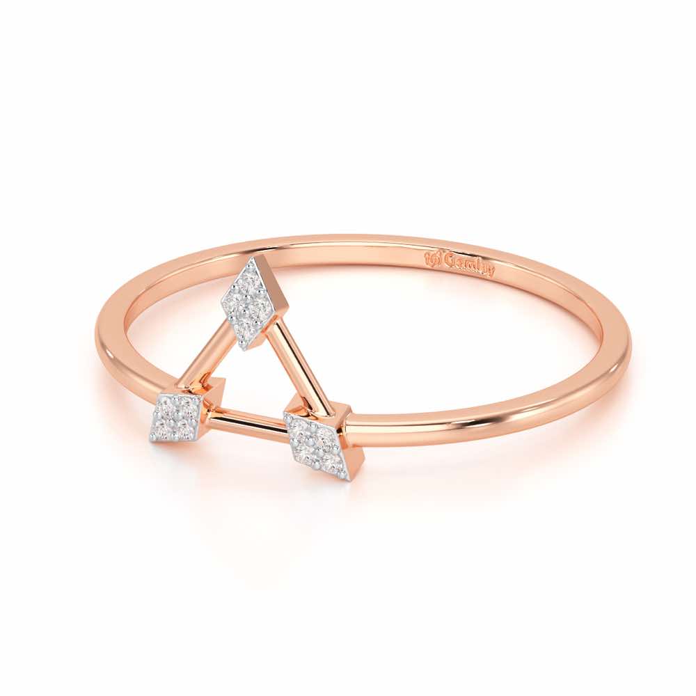 Airy Allure Silver Ring - Rose Gold - Image 2