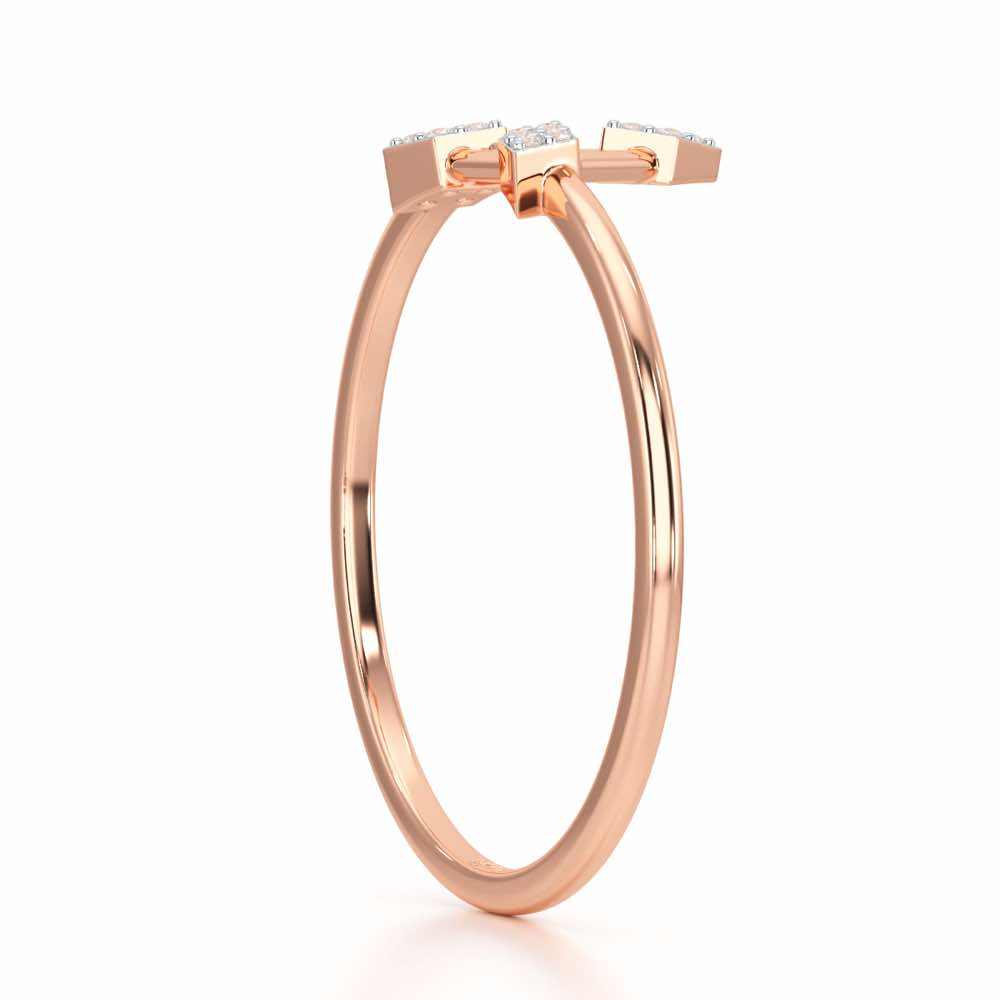 Airy Allure Silver Ring - Rose Gold - Image 3