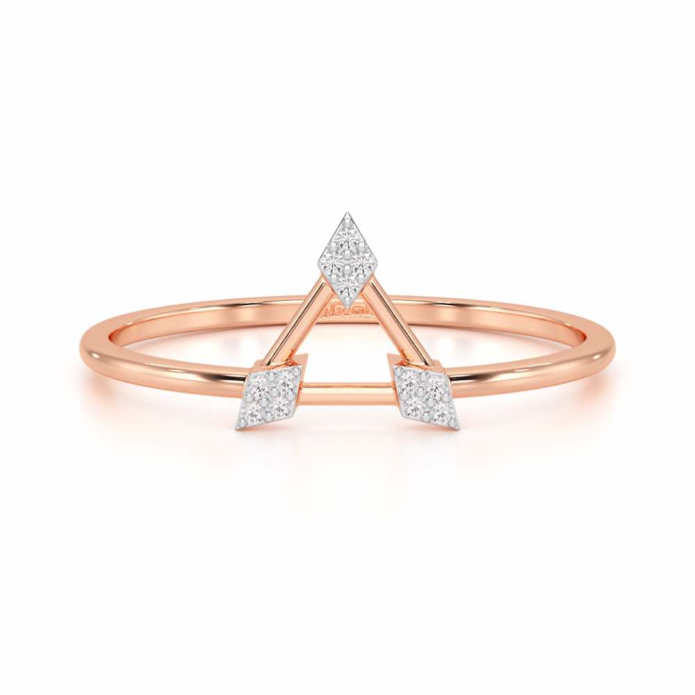 Airy Allure Silver Ring - Rose Gold - Image 4
