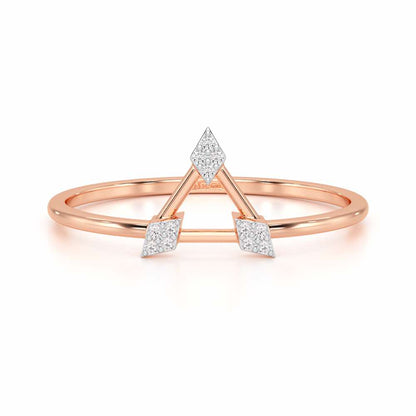 Airy Allure Silver Ring - Rose Gold - Image 4