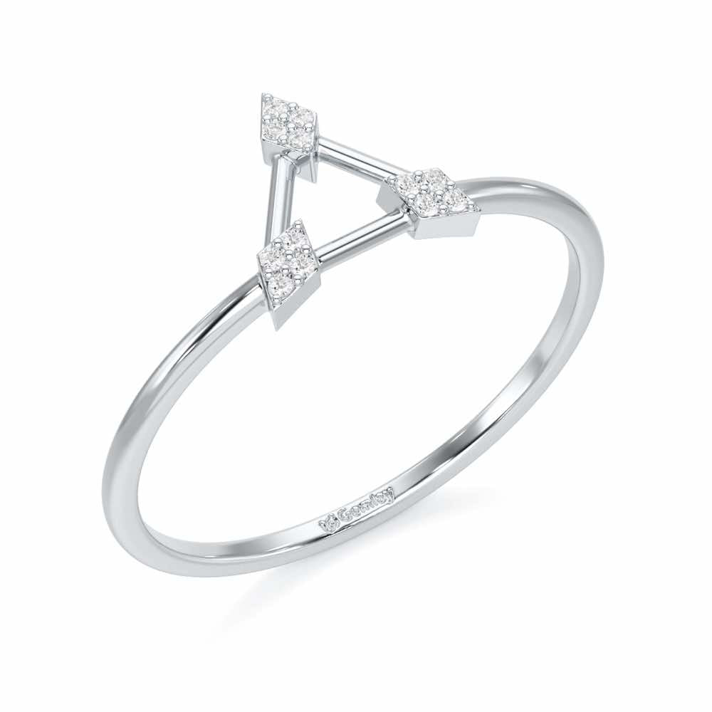 Airy Allure Silver Ring - White Gold - Image 1