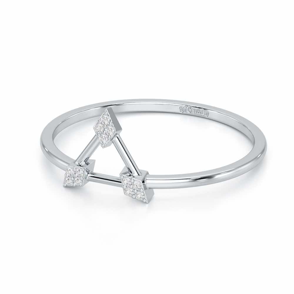 Airy Allure Silver Ring - White Gold - Image 2