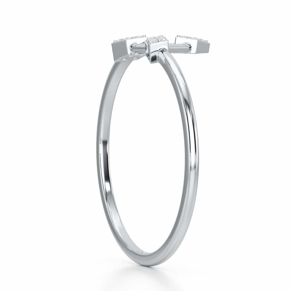 Airy Allure Silver Ring - White Gold - Image 3