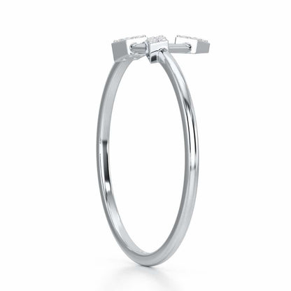 Airy Allure Silver Ring - White Gold - Image 3