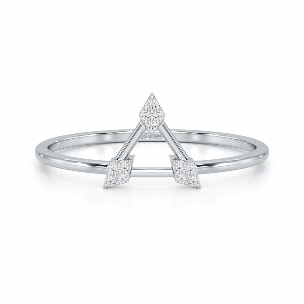 Airy Allure Silver Ring - White Gold - Image 4