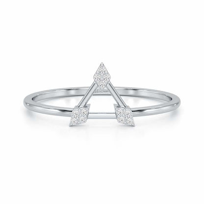 Airy Allure Silver Ring - White Gold - Image 4