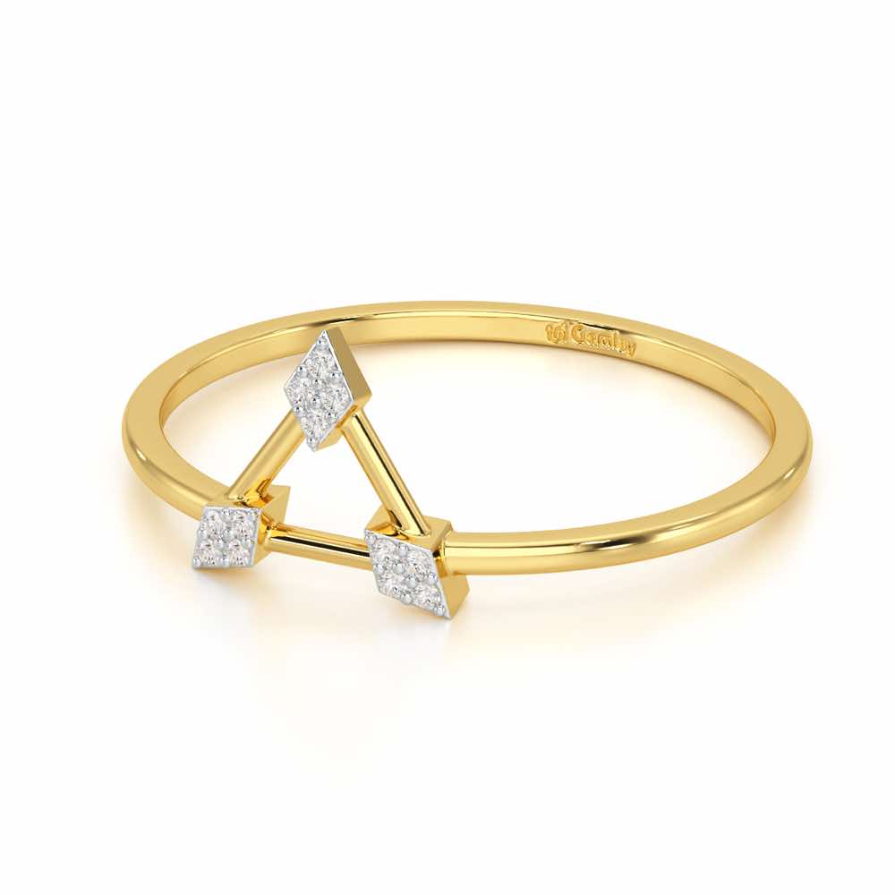 Airy Allure Silver Ring - Yellow Gold - Image 2