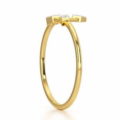 Airy Allure Silver Ring - Yellow Gold - Image 3