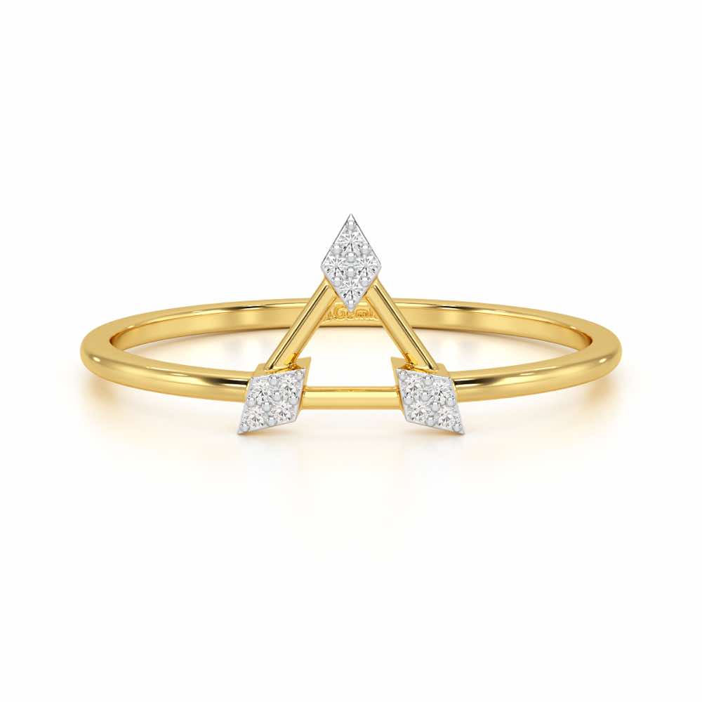Airy Allure Silver Ring - Yellow Gold - Image 4