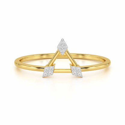 Airy Allure Silver Ring - Yellow Gold - Image 4