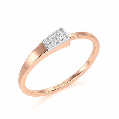 Airy Elegance Silver Ring - Rose Gold - Image 1