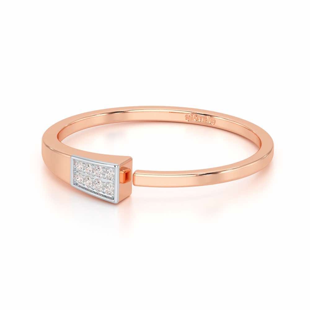 Airy Elegance Silver Ring - Rose Gold - Image 2