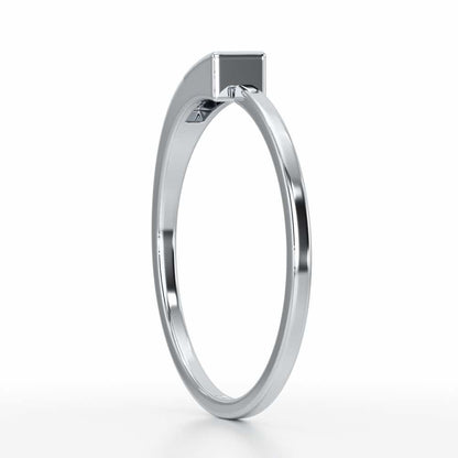 Airy Elegance Silver Ring - White Gold - Image 3