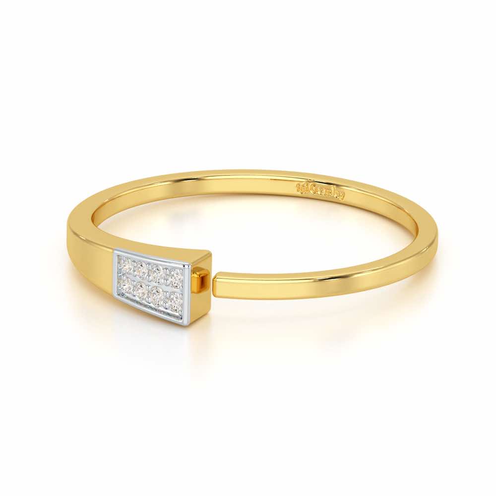 Airy Elegance Silver Ring - Yellow Gold - Image 2