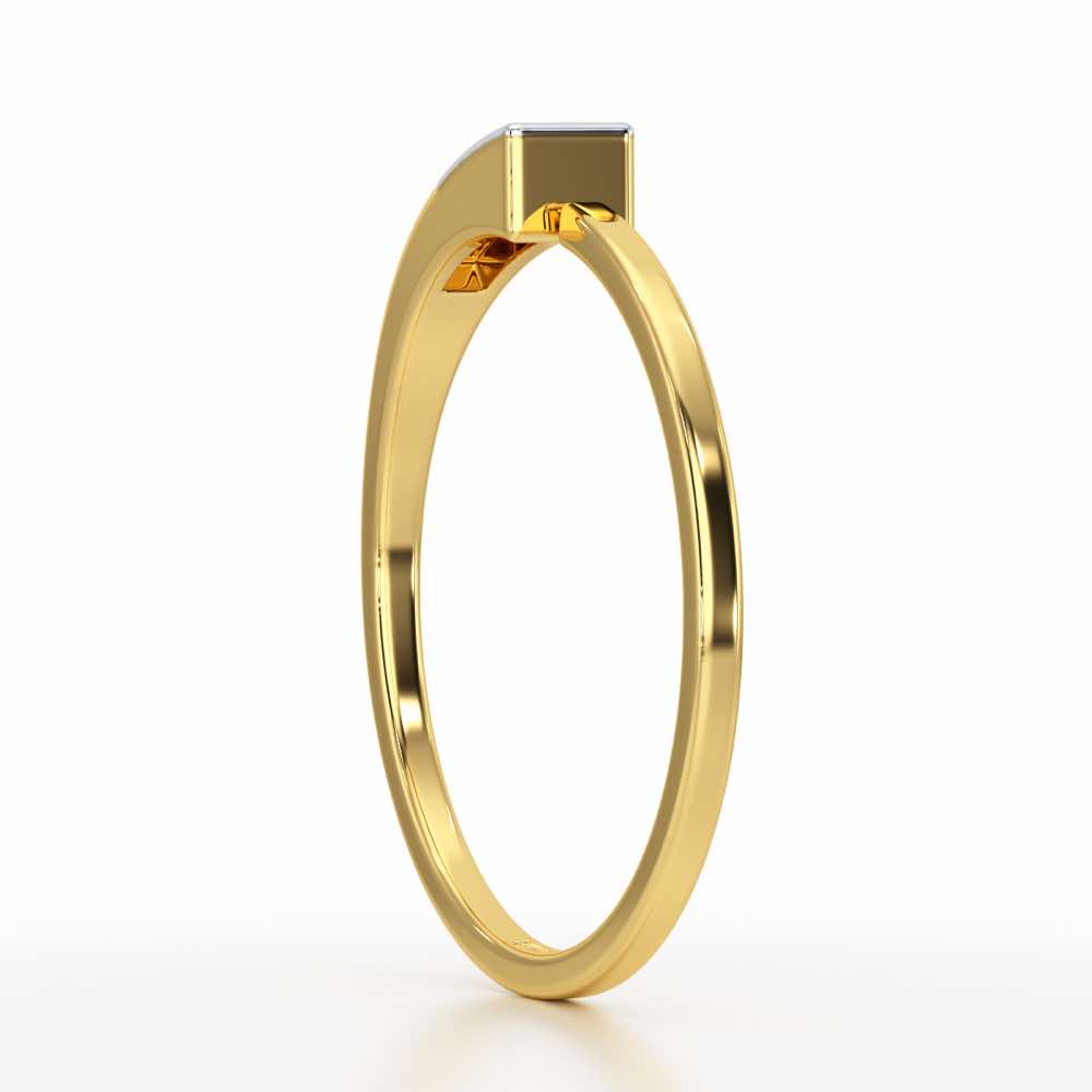 Airy Elegance Silver Ring - Yellow Gold - Image 3