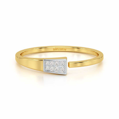 Airy Elegance Silver Ring - Yellow Gold - Image 4