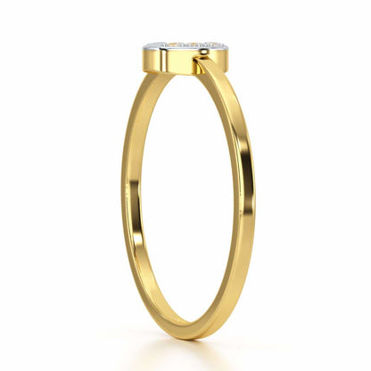 Airy Oval Silver Ring - Yellow Gold - Image 3