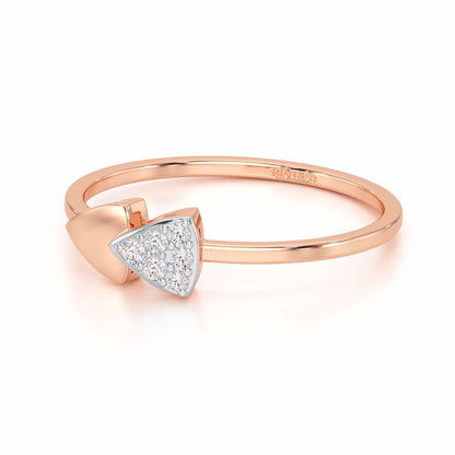 Airy Pointers Silver Ring - Rose Gold - Image 2