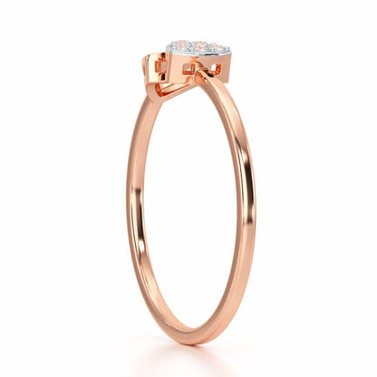 Airy Pointers Silver Ring - Rose Gold - Image 3