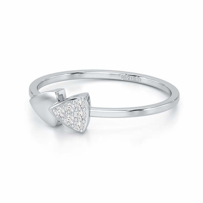Airy Pointers Silver Ring - White Gold - Image 2
