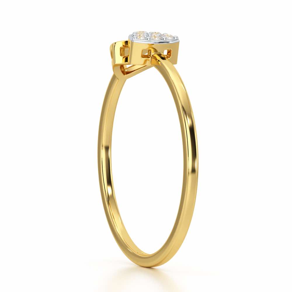Airy Pointers Silver Ring - Yellow Gold - Image 3