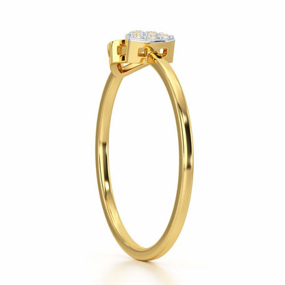 Airy Pointers Silver Ring - Yellow Gold - Image 3