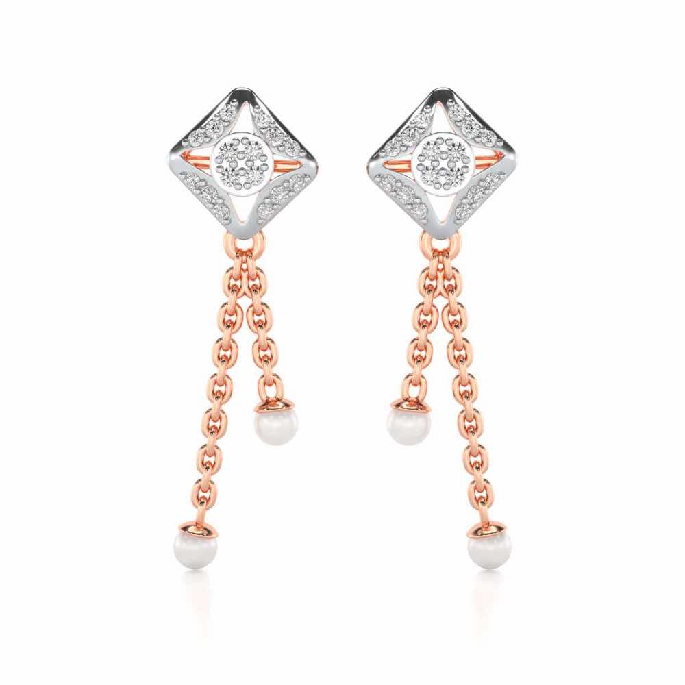 Aks Sitara Silver Dangler Earrings