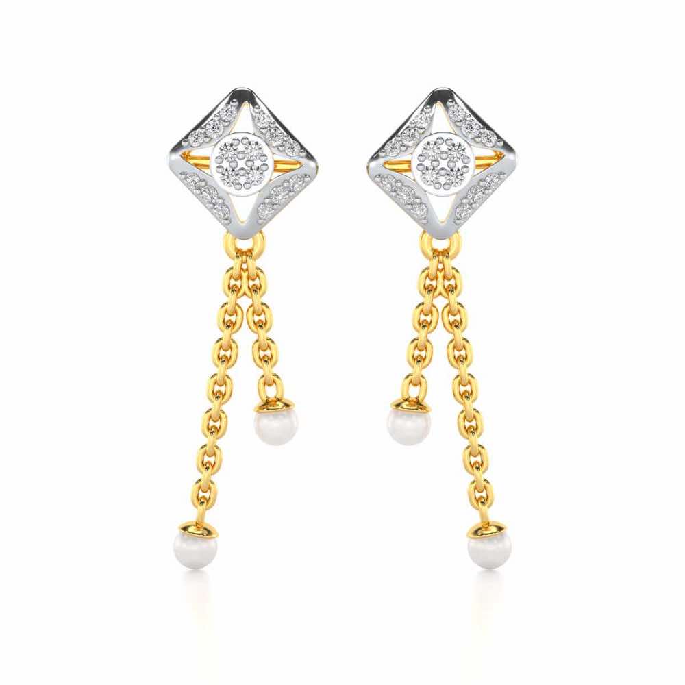 Aks Sitara Silver Dangler Earrings