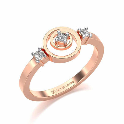 Akshara Silver Ring - Rose Gold - Image 1